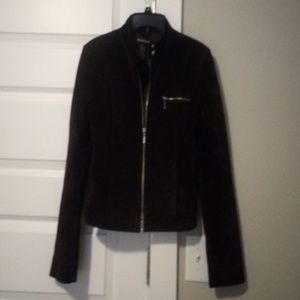 Bebe brown leather jacket